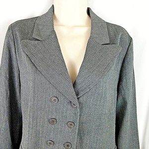Breakin' Loose Blazer Size 10 Gray Solid Lined